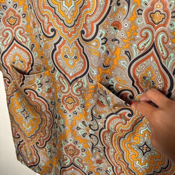 J.Crew Collection Jules Silk Fall Dress Italian Paisley Shift Size 4 - Picture 5 of 13